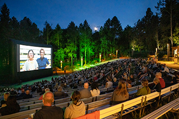 Freiluftkino Rehberge Panorama Nacht